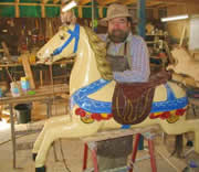 Chris with a Carousel Horse