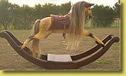 Fotted out horse with bow attached.