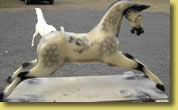 Starting the dappling to the rocking horse