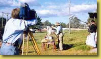 Filming for Totally Wild in 1998