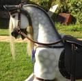 Large Grey Dappled Rocking Horse left