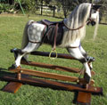 Large Grey Dappled Rocking Horse Right